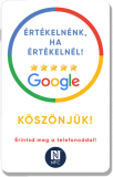 NFC Google értékelő kártya